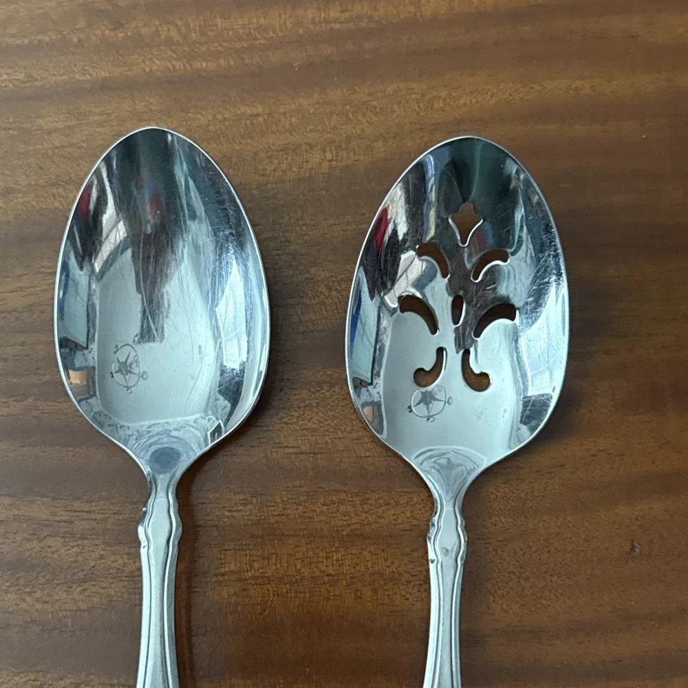 Oneida Community SATINIQUE Stainless Steel Serving Utensils‎ – 2 Piece Set MCM